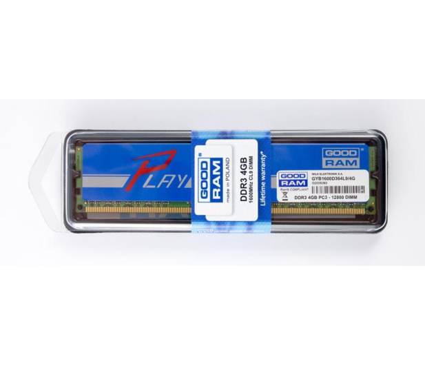 GOODRAM DDR3 PLAY 4GB/1600 CL9 512x8 Blue GYB1600D364L9S/4G - 230084 - zdjęcie 2
